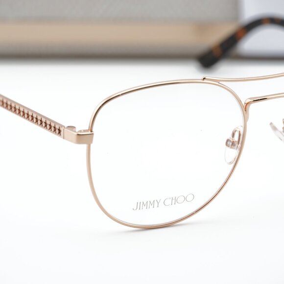 Jimmy Choo JC200 0J5G 00 Aviator 54mm Eyeglasses - Gold - Picture 2 of 12